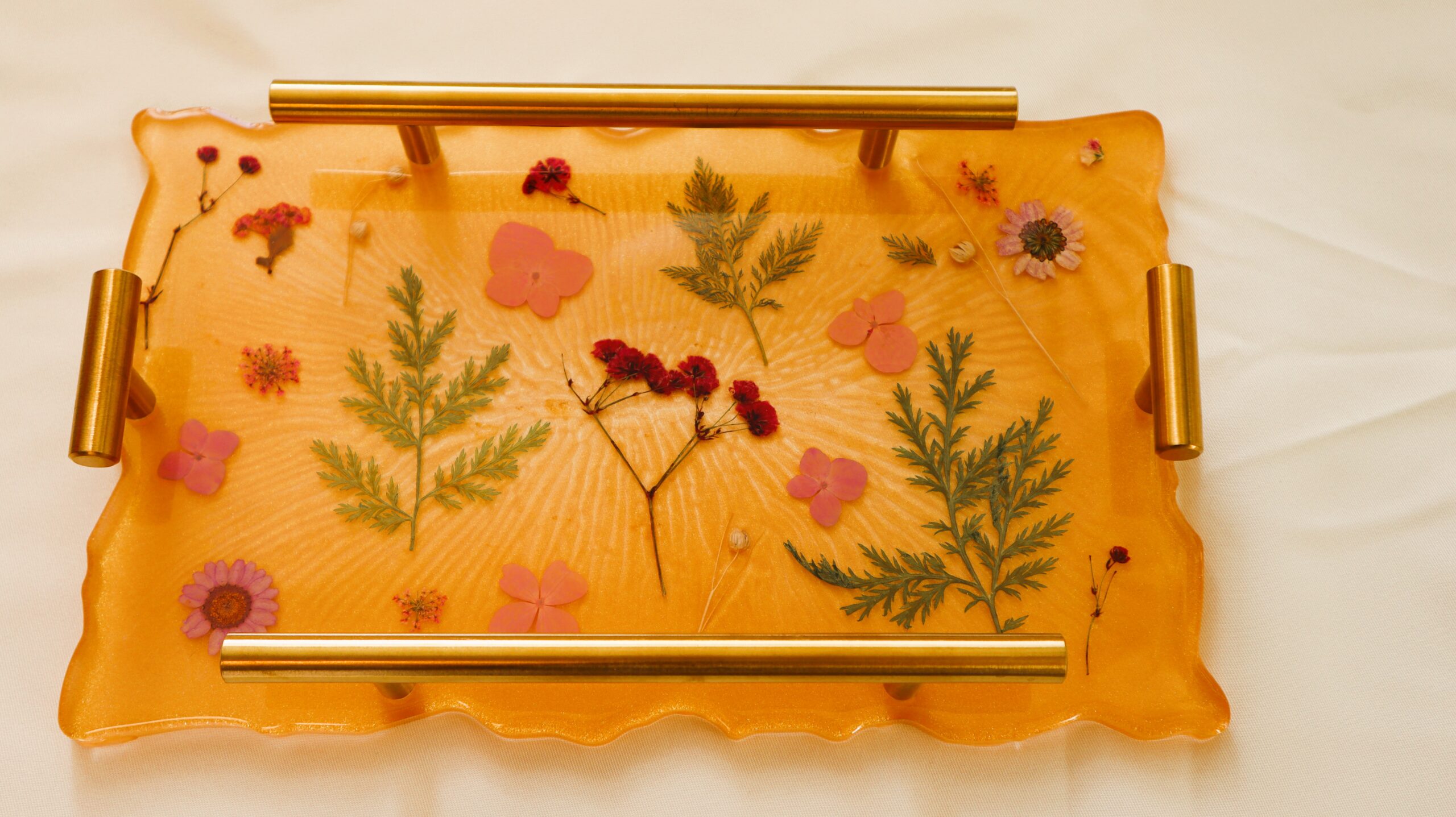 Golden Bloom Tray