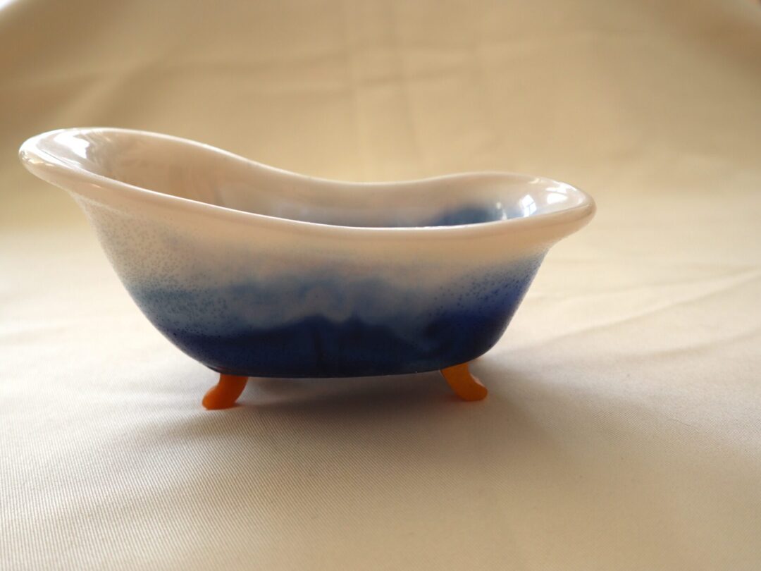 Azure Epoxy Resin Decor Accent - Handmade Desk and Home Office Decor