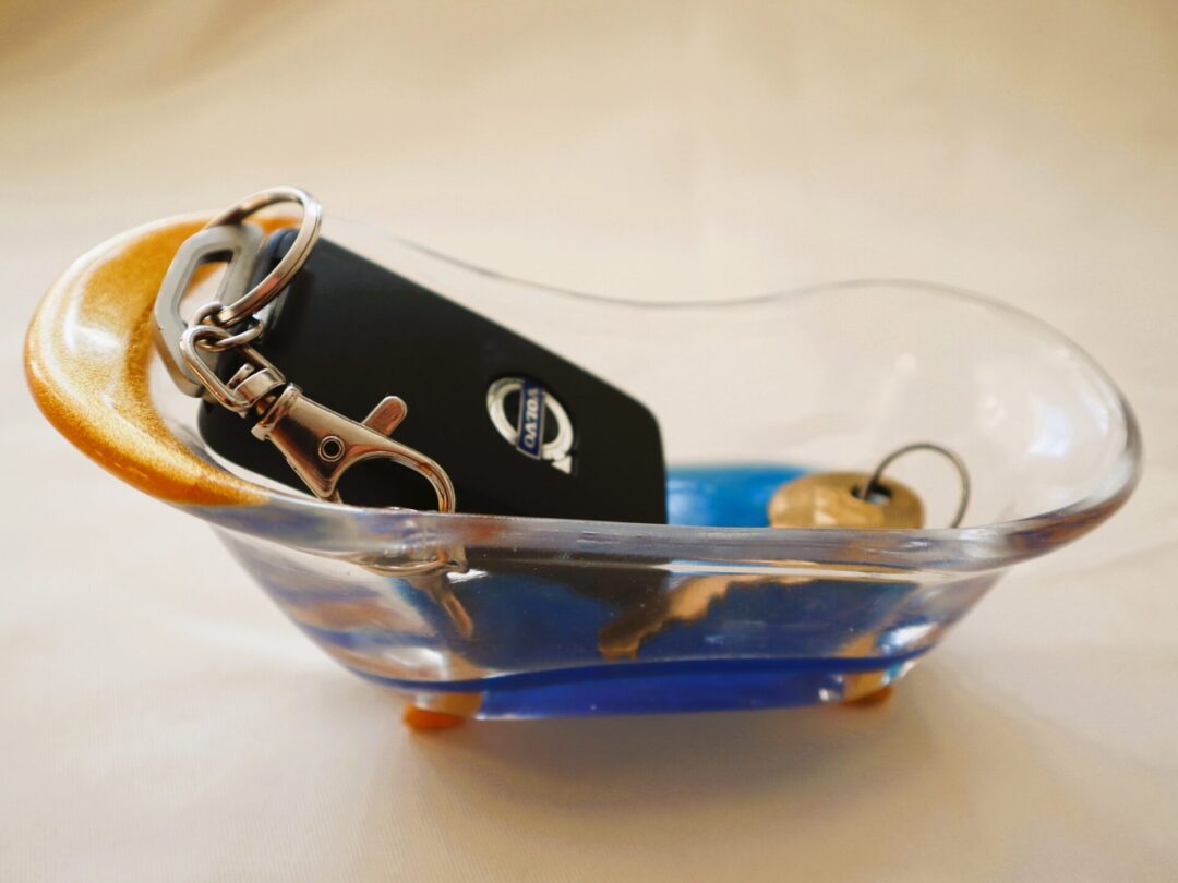 Spa-Inspired Epoxy Resin Decor Accent - Handmade Desk and Home Decor