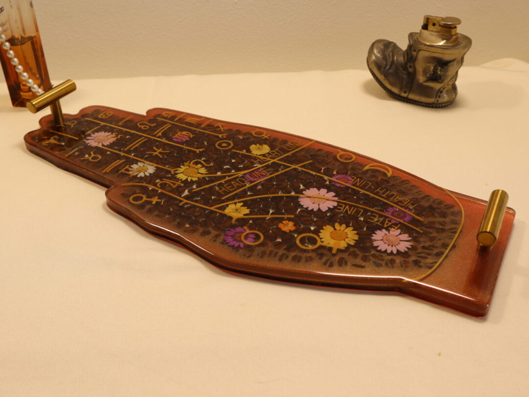 Coffee Art Epoxy Resin Serving Tray - Handmade Decorative Coffee Table Tray