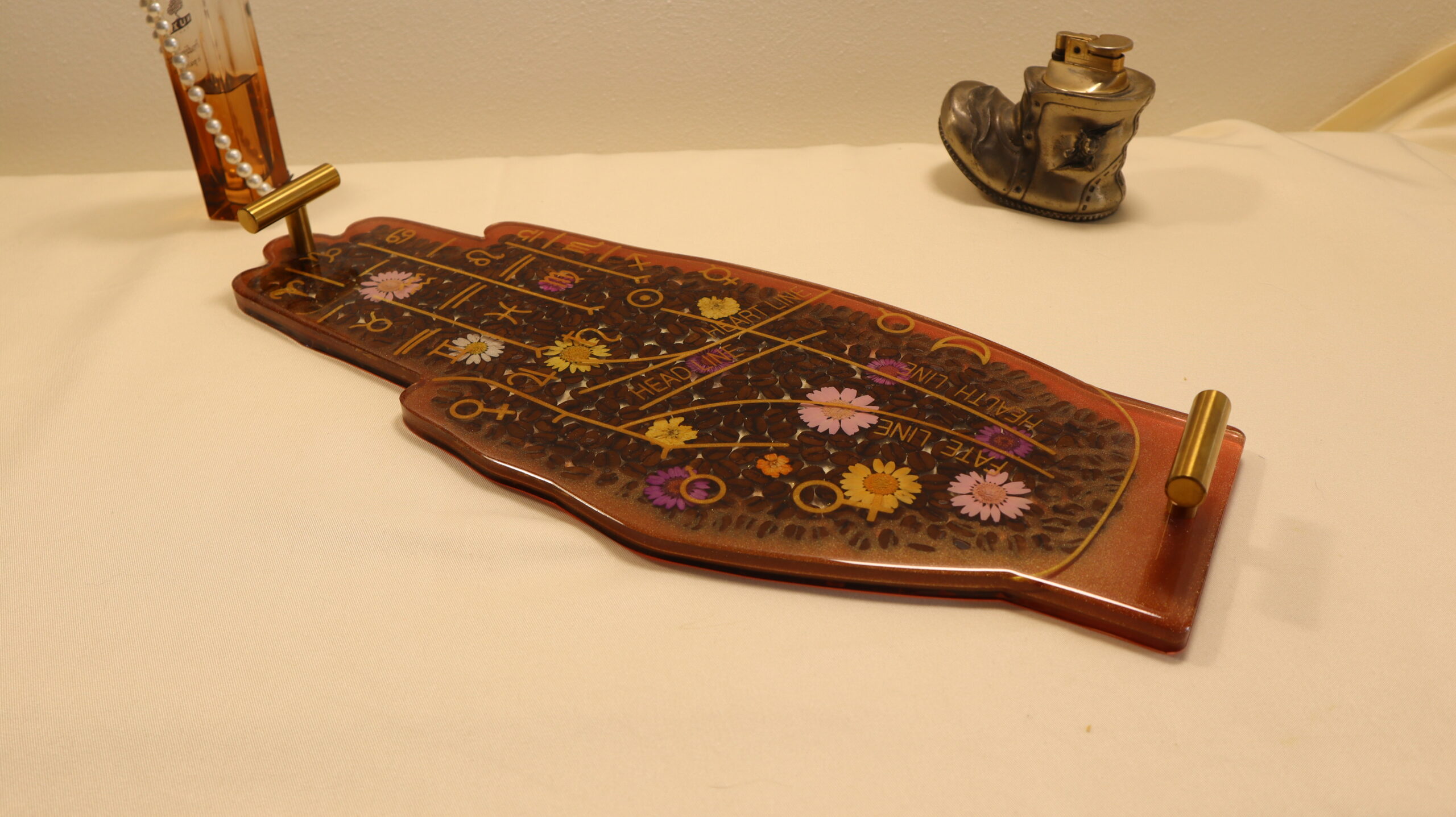 Coffee Art Epoxy Resin Serving Tray – Handmade Decorative Coffee Table Tray