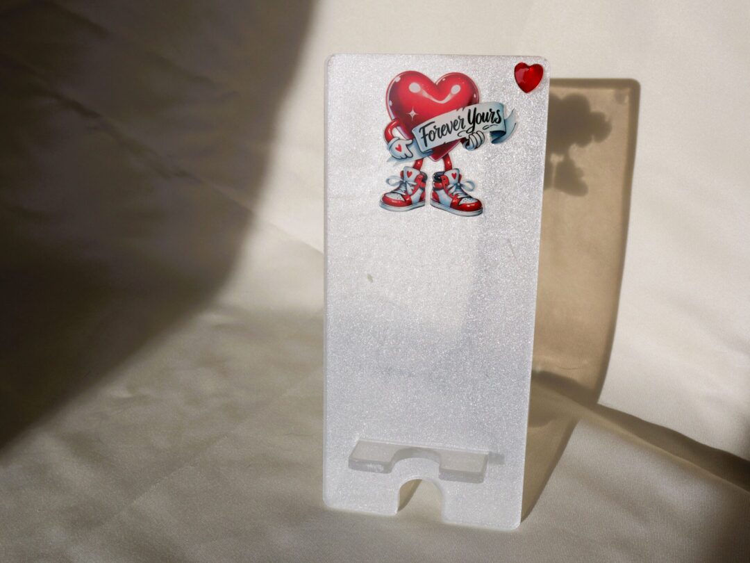 Pearl Epoxy Resin Phone Holder - Handmade Elegant Smartphone Desk Stand