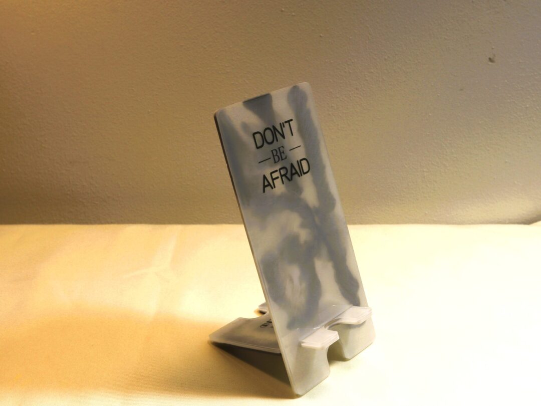 Marble Epoxy Resin Phone Holder - Handmade Minimalist Smartphone Desk Stand