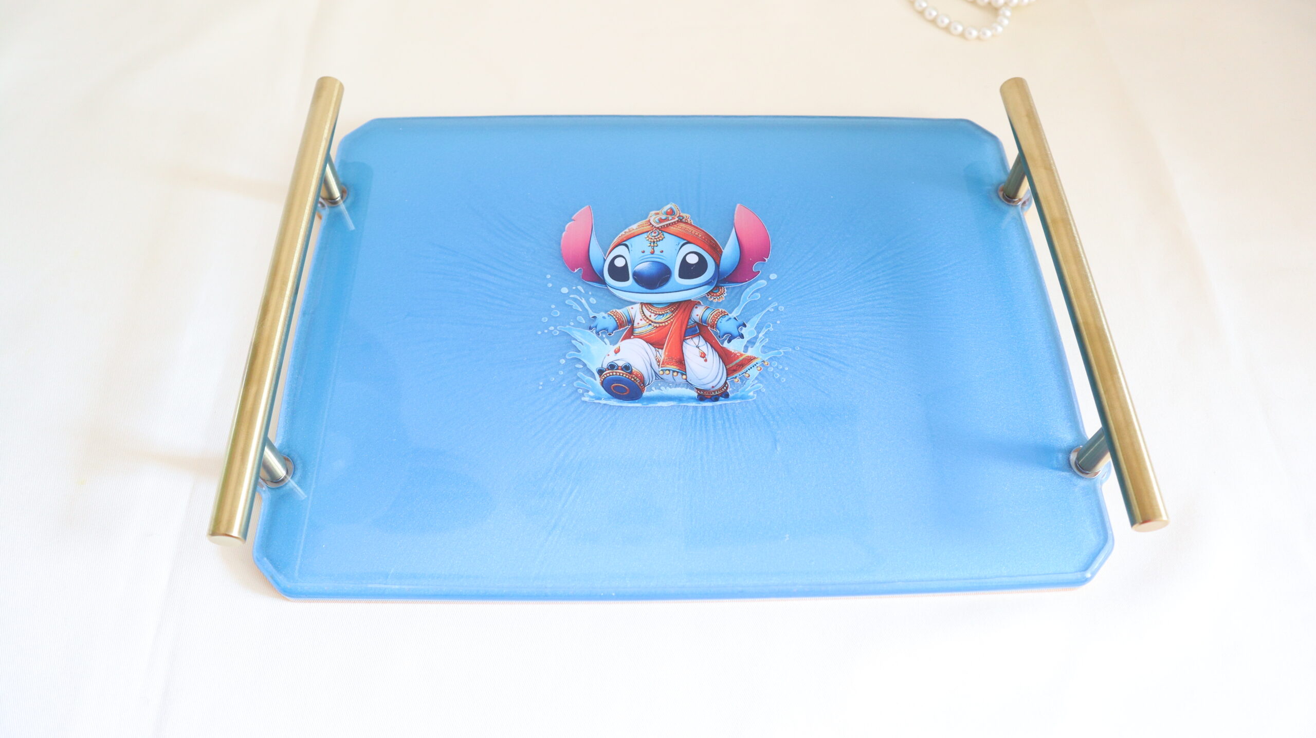 Stitch Epoxy Resin Serving Tray for Kids - Handmade Decorative Gift Tray - Image 2