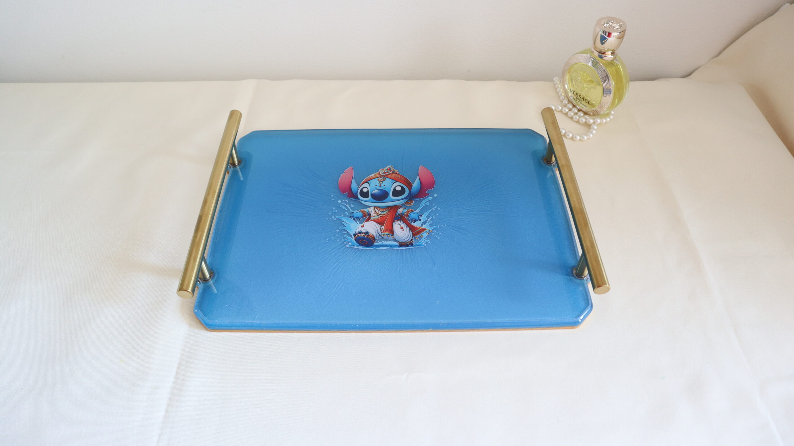 Stitch Epoxy Resin Serving Tray for Kids – Handmade Decorative Gift Tray