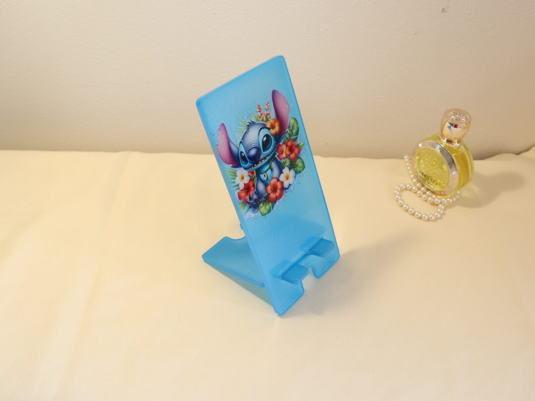 Stitch Epoxy Resin Phone Holder for Kids - Handmade Smartphone Desk Stand