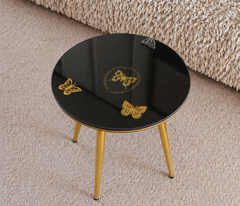 Golden Whisper Table - Handmade Epoxy Resin Table