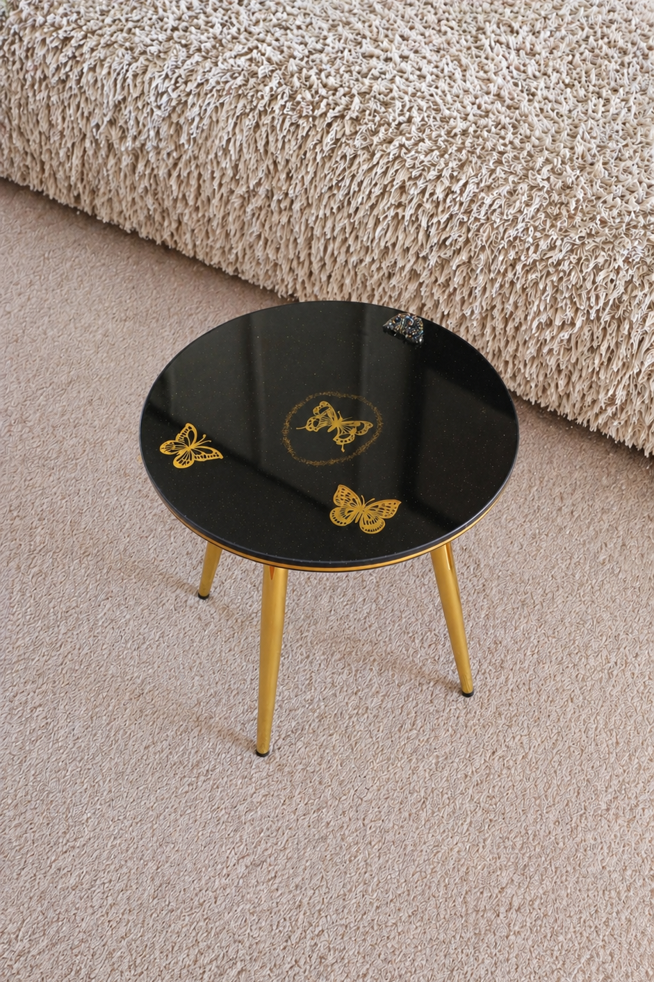 Golden Whisper Table – Handmade Epoxy Resin Table
