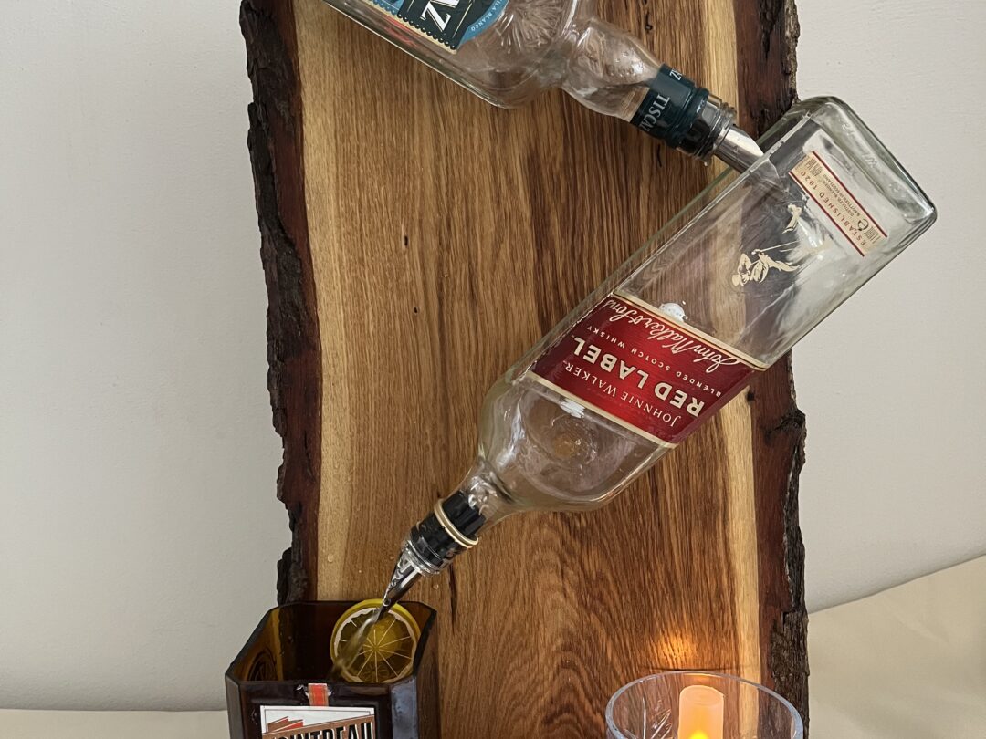 Liquid Harmony – Handmade Floating Bottle Water Fountain